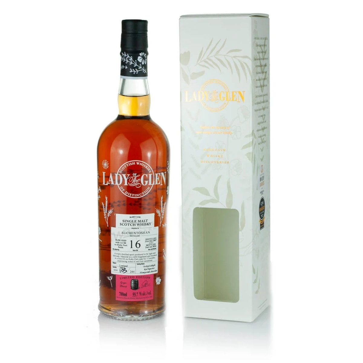 Lady of the Glen Auchentoshan 16 Anos 2007 Ruby Port Cask Finish 700ml