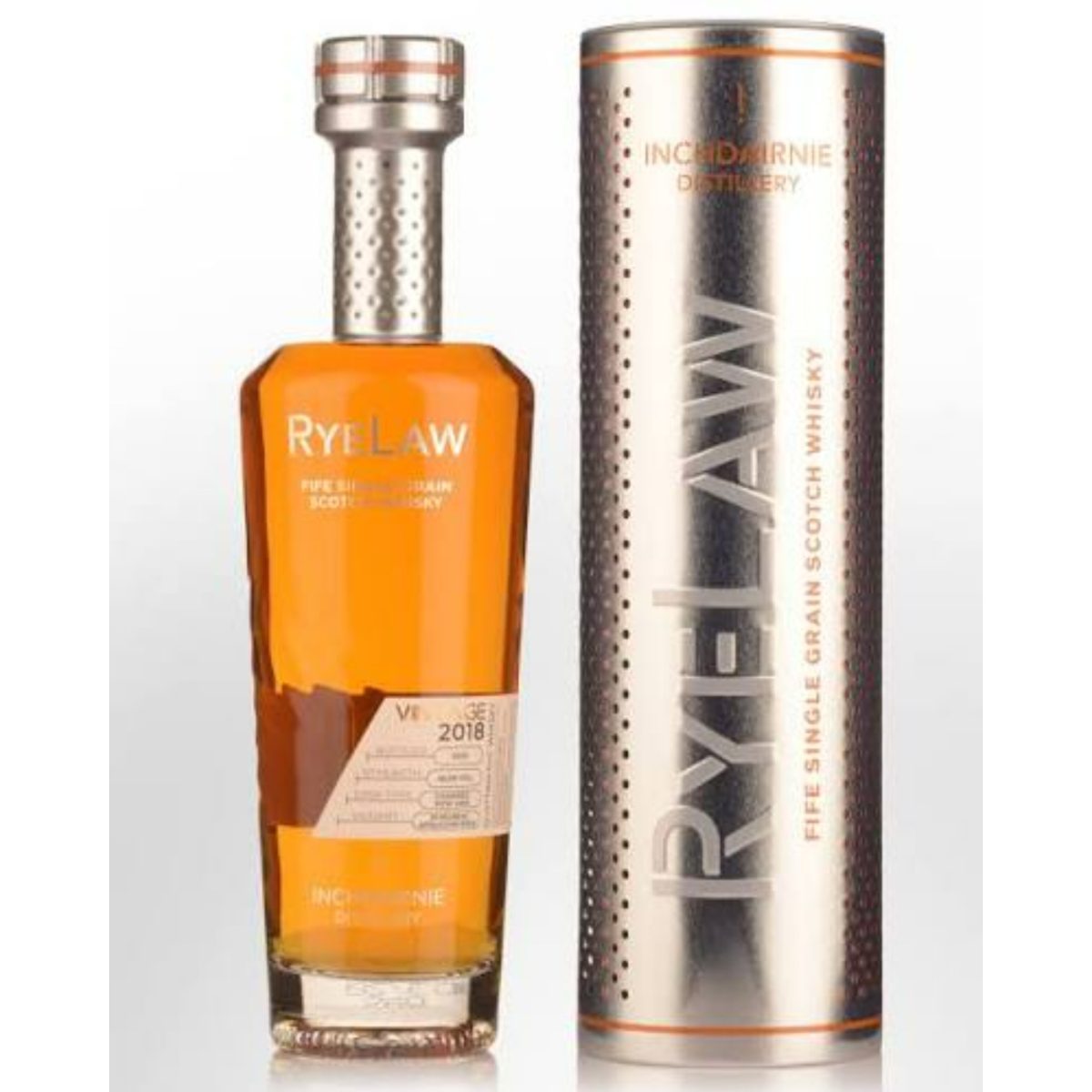 InchDairnie RyeLaw Vintage 2018 Fife Single Grain 700ml